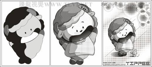 CorelDRAW實例教程:繪制方格風格卡通玩偶