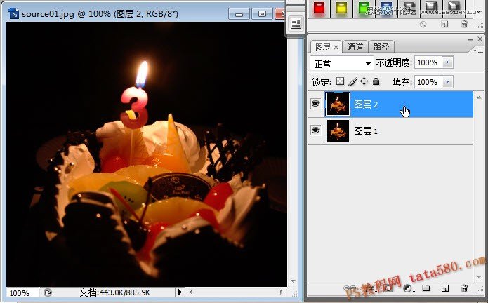 Photoshop制作蠟燭燃燒火焰動畫教程