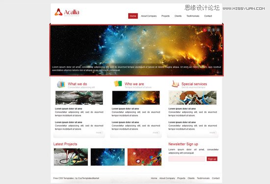 精心設計的免費HTML5和CSS3模板