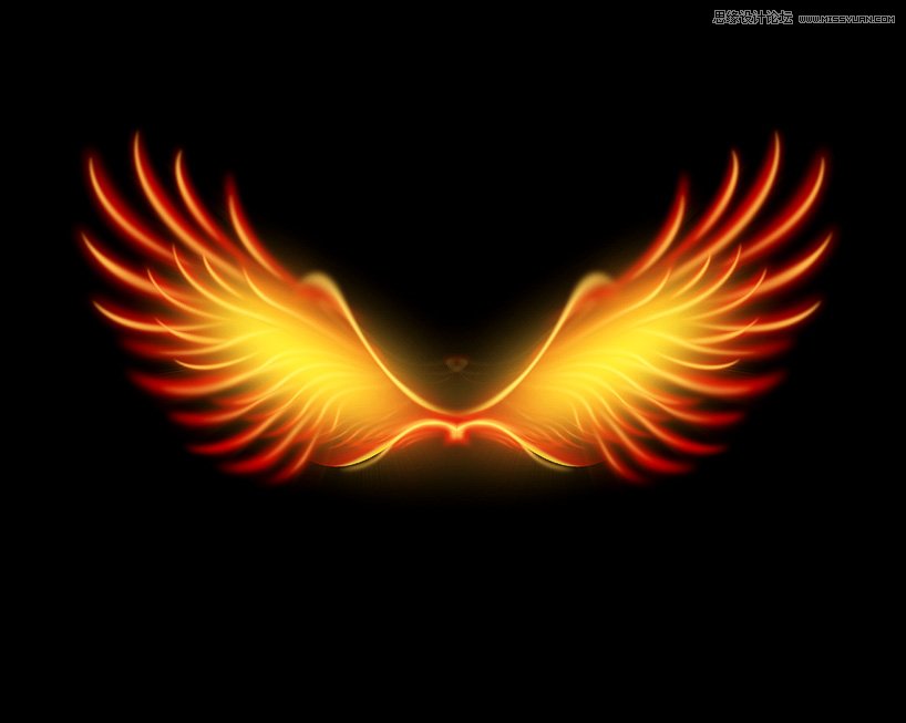 Photoshop制作漂亮火焰翅膀視頻教程