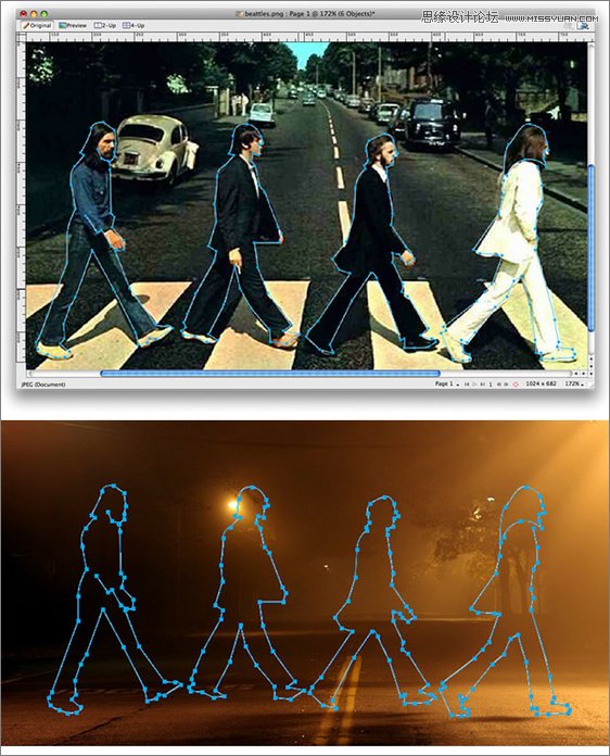 Fireworks打造詭異人物輪廓光學(xué)涂鴉效果