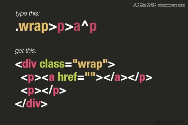 Emmet(Zen coding)HTML代碼使用技巧七則
