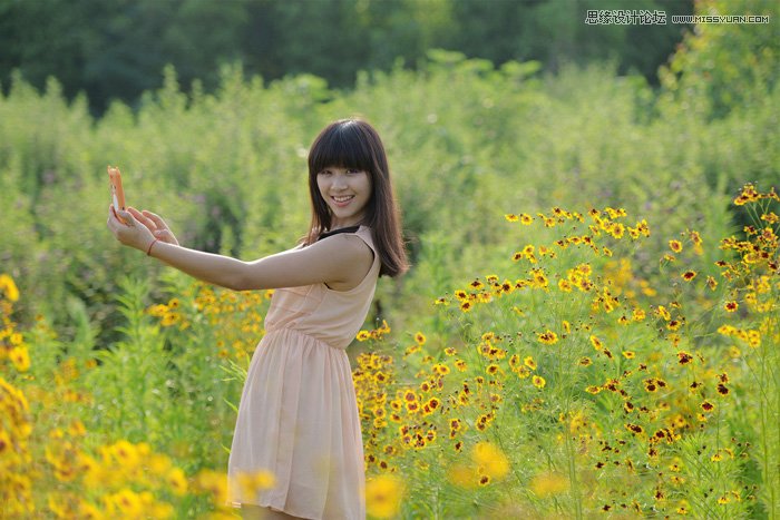 Photoshop�{����Ů��Ƭ���÷�ɫЧ��