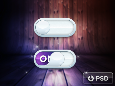 20款國外時尚大氣的按鈕開關PSD素材下載