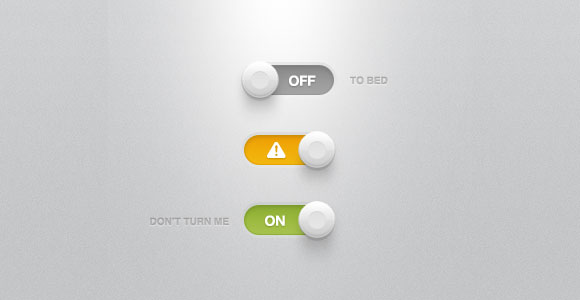 20款國外時尚大氣的按鈕開關PSD素材下載
