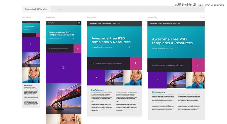 20套高質(zhì)量的免費(fèi)網(wǎng)頁(yè)模版PSD素材