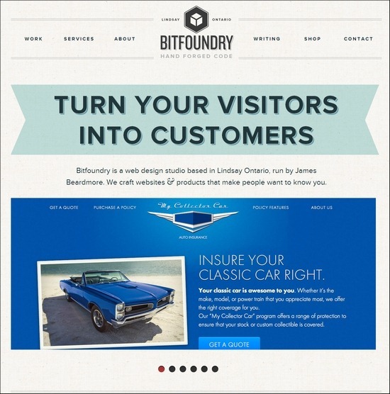 70個暗黃色風格的復古網頁設計欣賞