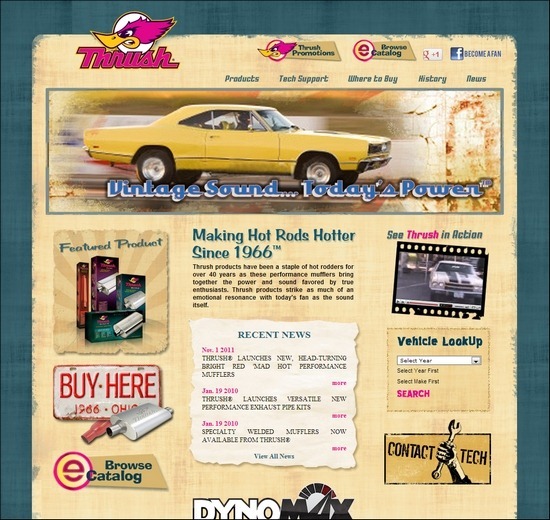 70個暗黃色風格的復古網頁設計欣賞