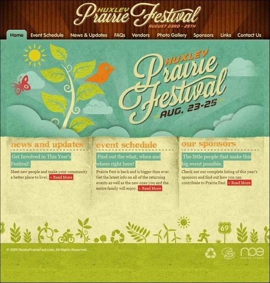 70個暗黃色風格的復古網頁設計欣賞