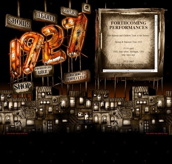 70個暗黃色風格的復古網頁設計欣賞