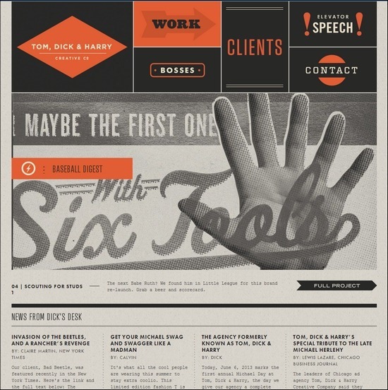 70個暗黃色風格的復古網頁設計欣賞