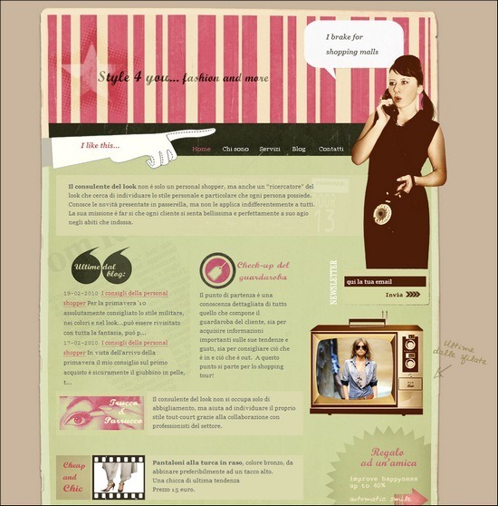 70個暗黃色風格的復古網頁設計欣賞