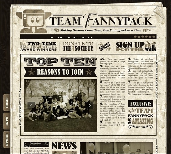 70個暗黃色風格的復古網頁設計欣賞