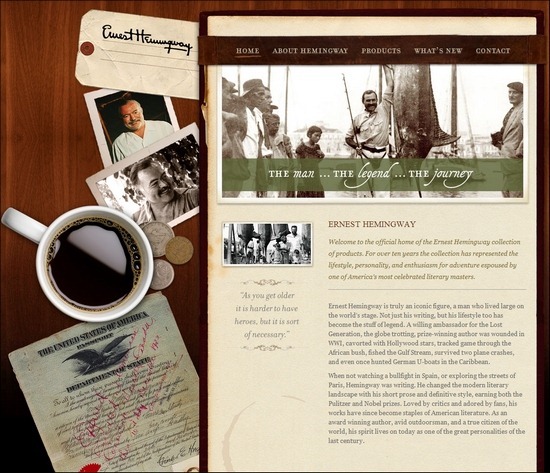 70個暗黃色風格的復古網頁設計欣賞