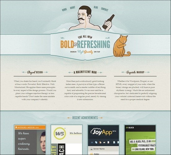 70個暗黃色風格的復古網頁設計欣賞