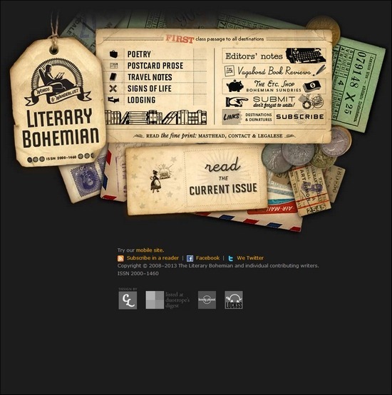 70個暗黃色風格的復古網頁設計欣賞