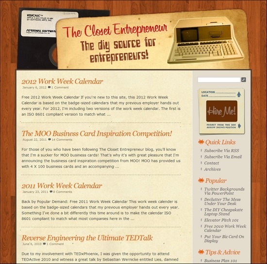 70個暗黃色風格的復古網頁設計欣賞