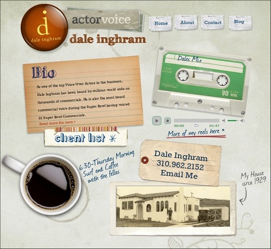 70個暗黃色風格的復古網頁設計欣賞