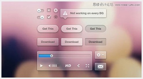 29 45個新鮮的Web和移動設備用戶界面PSD素材
