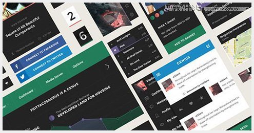 10 45個新鮮的Web和移動設備用戶界面PSD素材