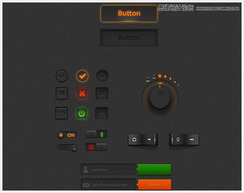 13 45個新鮮的Web和移動設備用戶界面PSD素材