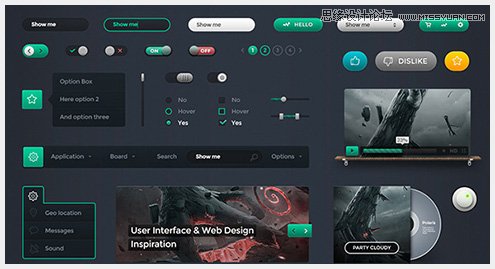 03 45個新鮮的Web和移動設備用戶界面PSD素材