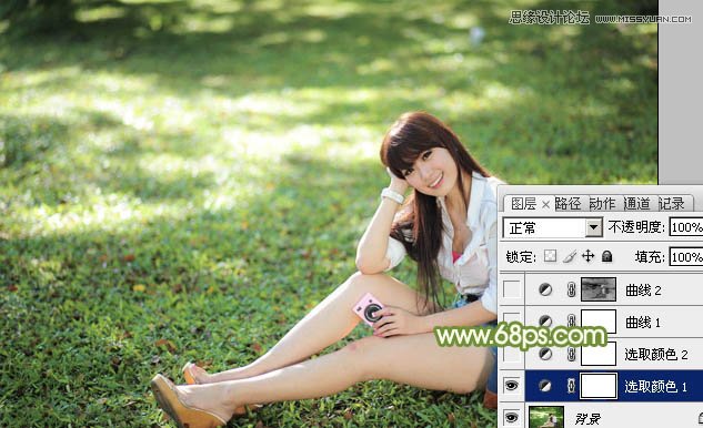 Photoshop�{���ݵ���Ů���V�Ĺ⾀����Ч��