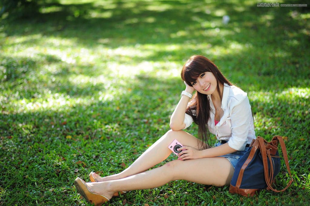 Photoshop�{���ݵ���Ů���V�Ĺ⾀����Ч��