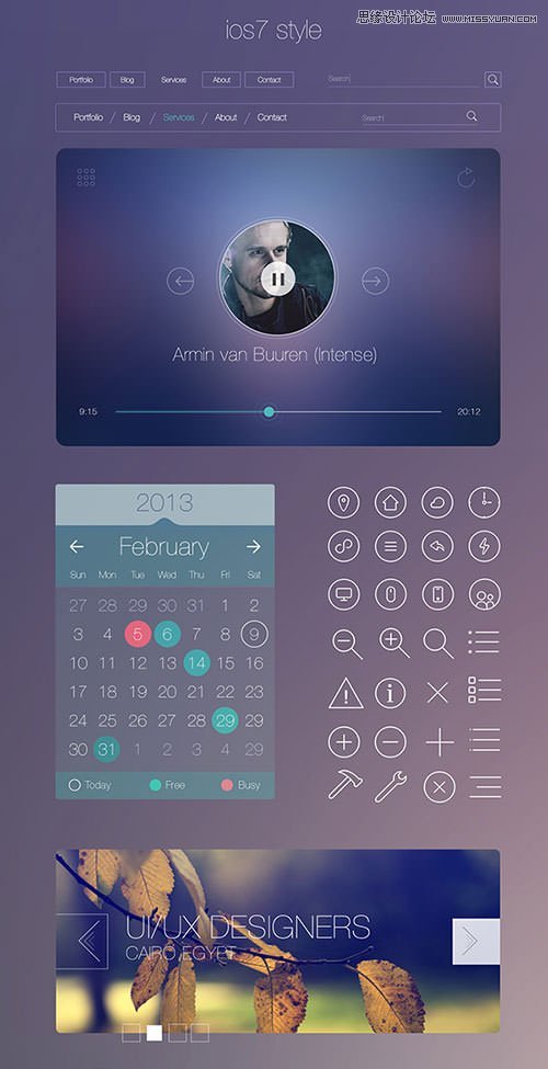 ui-kit-ios7-style600 一些方便你設(shè)計(jì)工作的免費(fèi)PSD素材