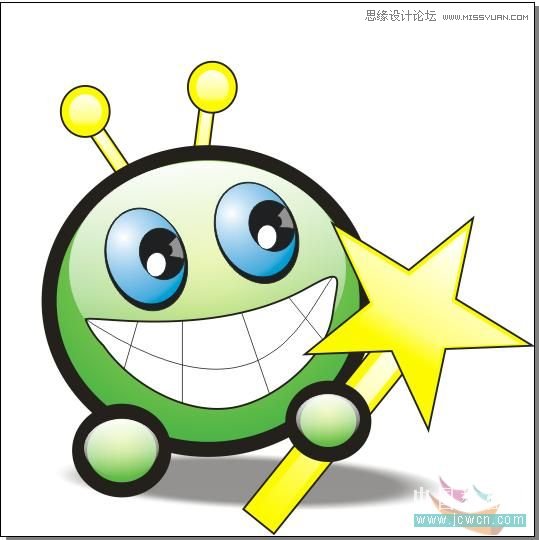 CoreDRAW繪制大眼晴笑容的卡通表情