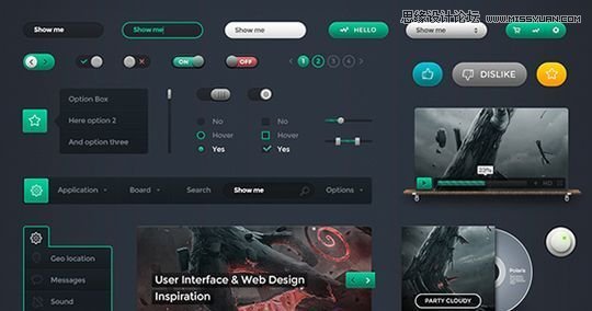 20套新鮮出爐的網頁和移動UI模板PSD素材