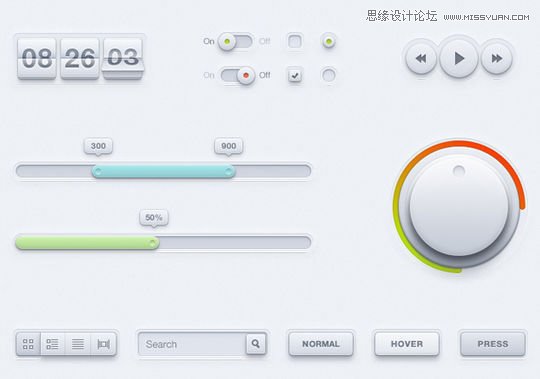 20套新鮮出爐的網頁和移動UI模板PSD素材
