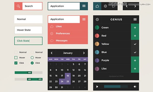 20套新鮮出爐的網頁和移動UI模板PSD素材