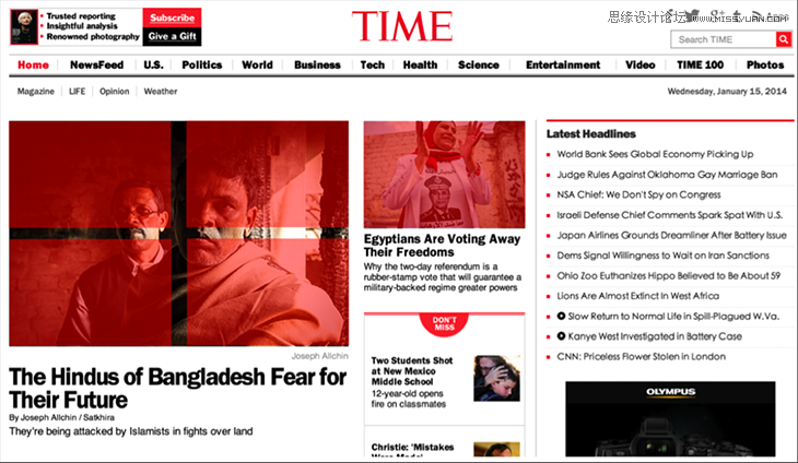 運用視覺表現建立網頁的信息層級