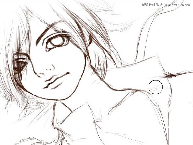 Painter繪制逼真的大眼美少年教程