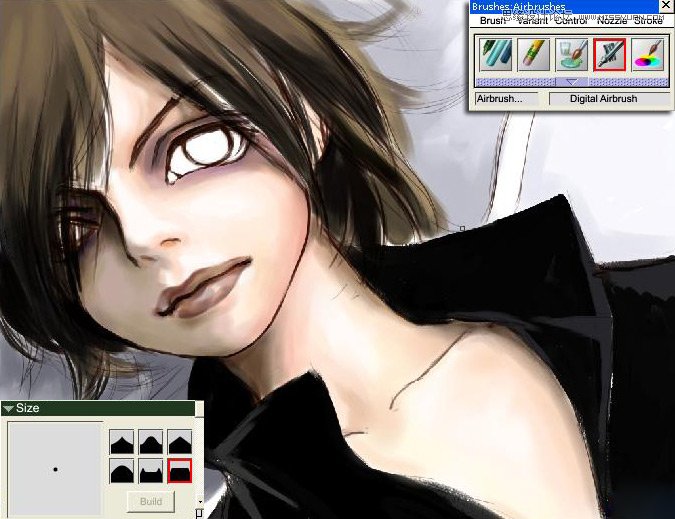 Painter繪制逼真的大眼美少年教程