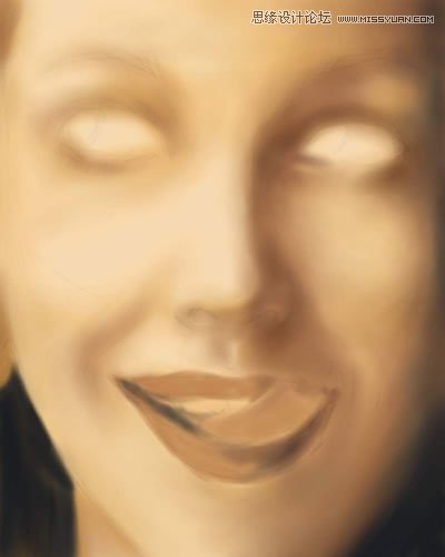 Painter手繪逼真的美女人物面部教程