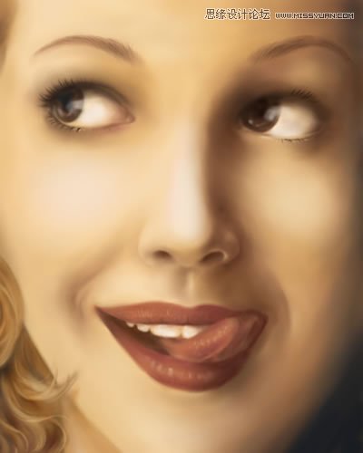 Painter手繪逼真的美女人物面部教程