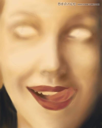 Painter手繪逼真的美女人物面部教程