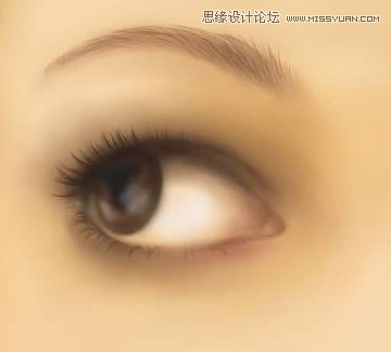 Painter手繪逼真的美女人物面部教程