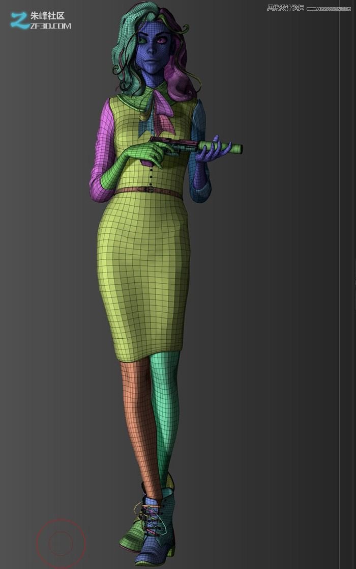 MAYA結(jié)合ZBRUSH制作美女殺手CG人物