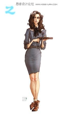 MAYA結合ZBRUSH制作美女殺手CG人物