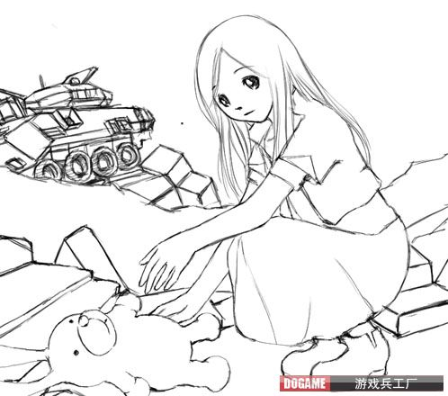 Painter繪制悲傷的女孩實例教程