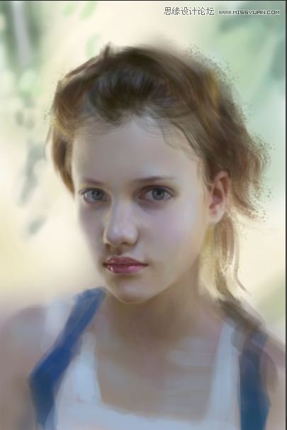 Painter繪制國外美麗可愛的少女插畫