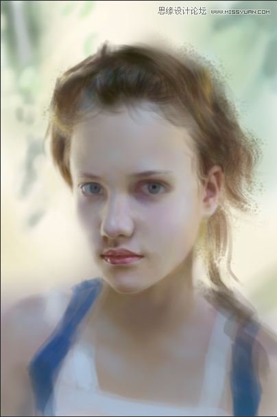 Painter繪制國外美麗可愛的少女插畫