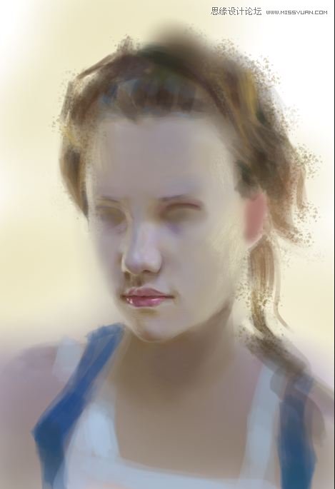 Painter繪制國外美麗可愛的少女插畫