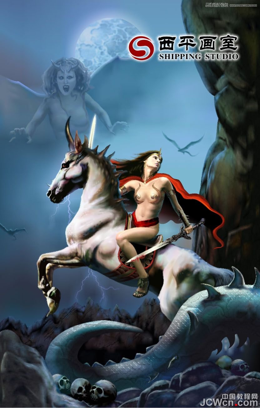 CorelDRAW巧用網格工具繪制惡魔谷插畫