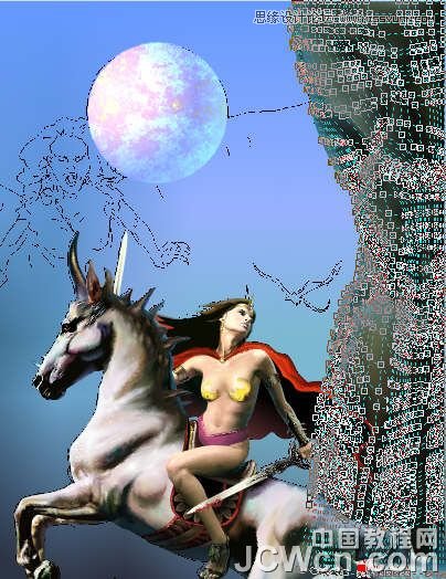 CorelDRAW巧用網格工具繪制惡魔谷插畫