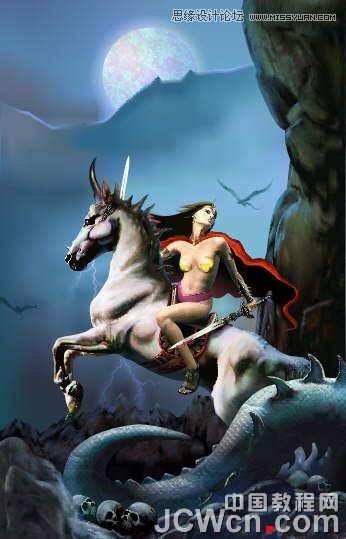 CorelDRAW巧用網格工具繪制惡魔谷插畫