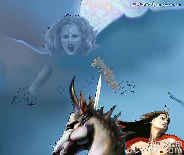 CorelDRAW巧用網格工具繪制惡魔谷插畫